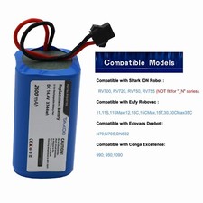 2600mAh Battery for Shark RVBAT700