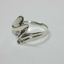 Sterling Silver Classic Modernist Wave Ring Size: 8.5 111GRA 