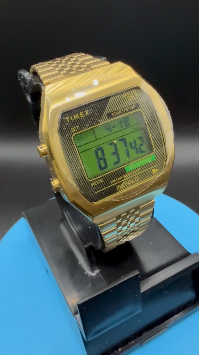 Timex T80 Digital 36mm Gold-Tone Stainless Steel Mens Watch Timex T80 Digital 36mm Gold-Tone Stainless Steel Mens Watch