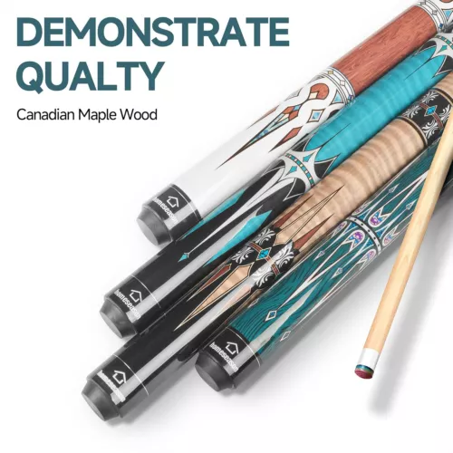 57" 2 Stück Ahornholz Billard Pool Queue Sticks - 18 19 20 21oz mit gratis Tasche - Bild 3 von 15