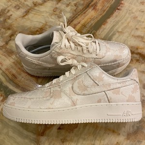 air force 1 low satin floral pale ivory