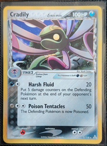 Cradily (Delta Species) 2/110 Holon Phantoms Holofoil Holo Rare MP Pokemon