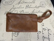Able Rachel Leather Wristlet Wallet In Whiskey