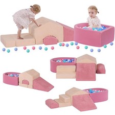 5-Piece 30D Foam Climbing Blocks for Toddlers 1-3,Mini House-Shaped Soft Play...