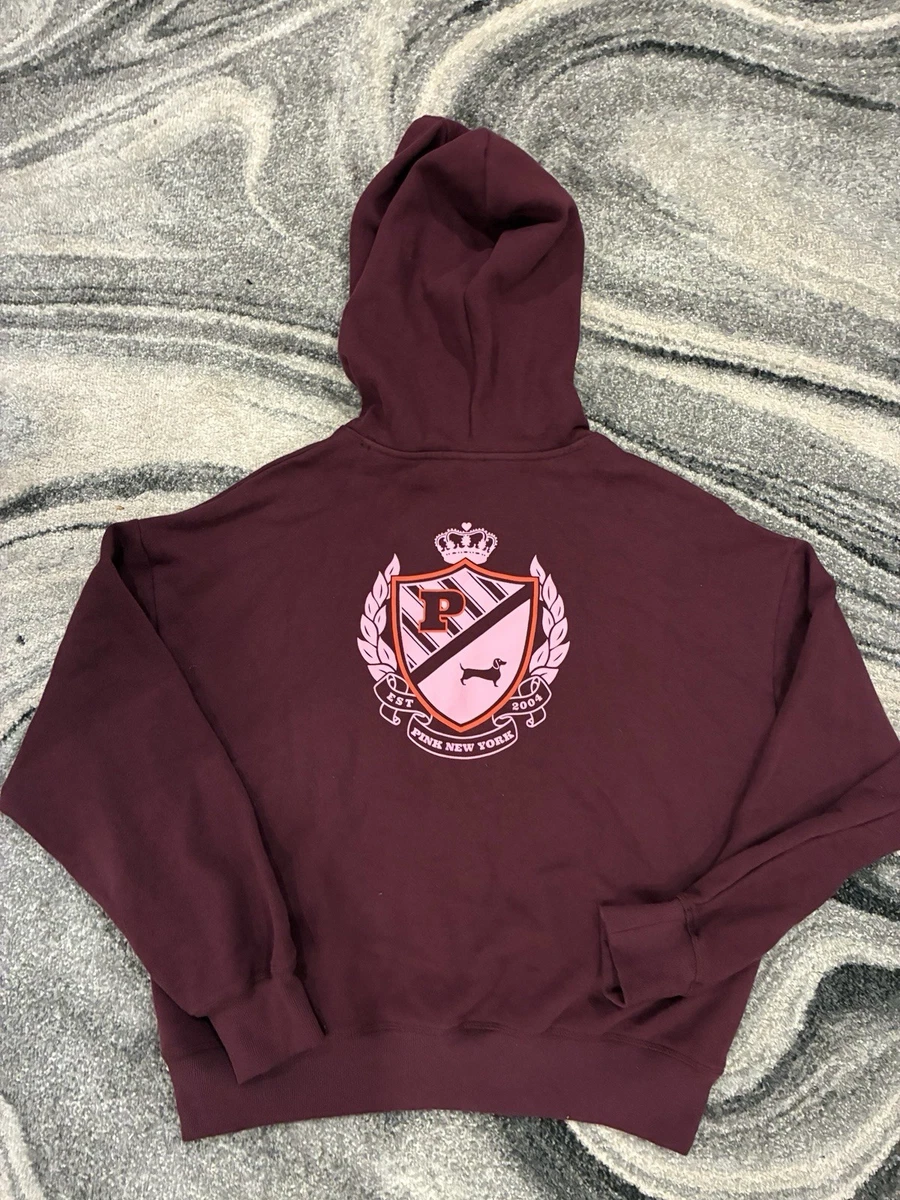 Sweat à Capuche Victoria's Secret PINK Violet Zippé Intégral Femme Taille M