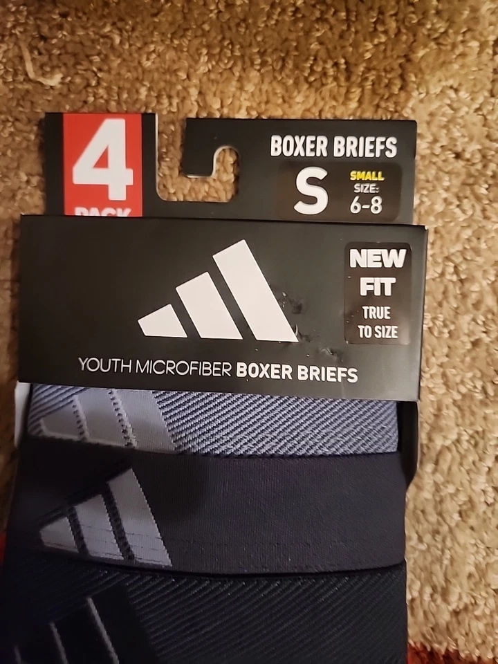 Adidas Small Boys Multicolor  4-Pack Boxer Briefs New - Image 2 of 3
