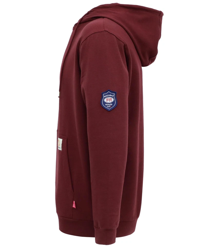 FR Sudadera con Capucha Idea para Verano Pullover Camisas 7.5oz Ligero Granate Resistente a la Llama... Foto 2 de 4