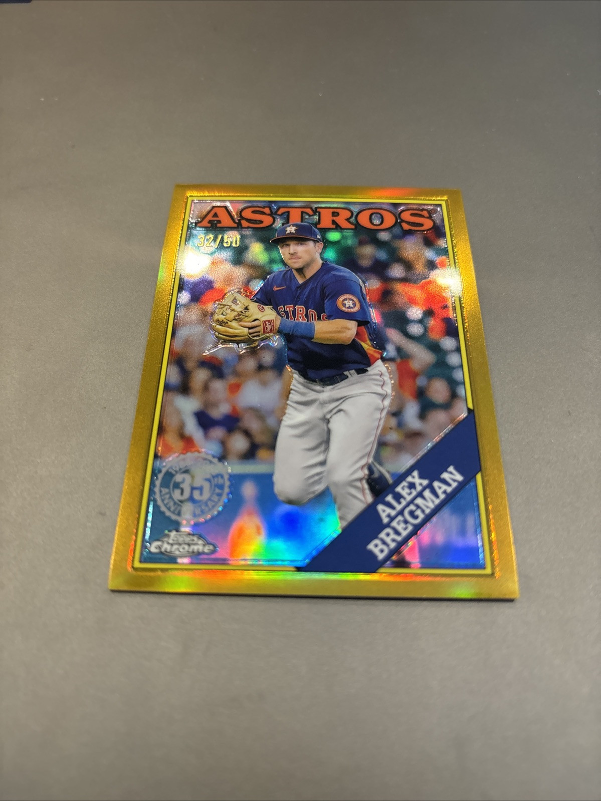 2023 Topps Chrome - 1988 Topps Baseball Gold Refractor #88BC-7 Alex Bregman /50