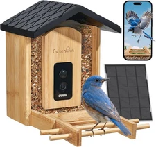 Smart Bird Feeder with Camera for Wild Birds - Identifies 11,000+ Species, Solar