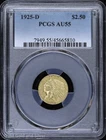 1925-D $2.50 Gold Indian Head Quarter Eagle PCGS AU 55