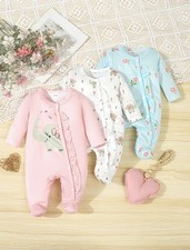 Strampler❤️Baby❤️0-1Monate Gr 50-56❤️3 er Set❤️Einteiler❤️Geschenk❤️Mädchen❤️