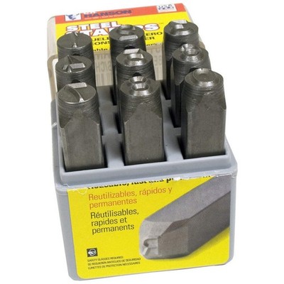 C.H. HANSON 20581 Number Set,1/4 In. H,Steel 3XFJ1
