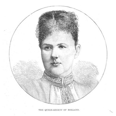 NIEDERLANDE The Queen Regent of Holland - Antikdruck 1890