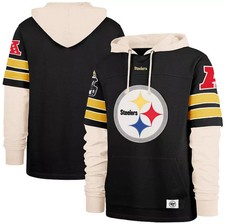 Pittsburgh Steelers '47 Split Zone Cornerback Duo Sudadera con Capucha - Negra