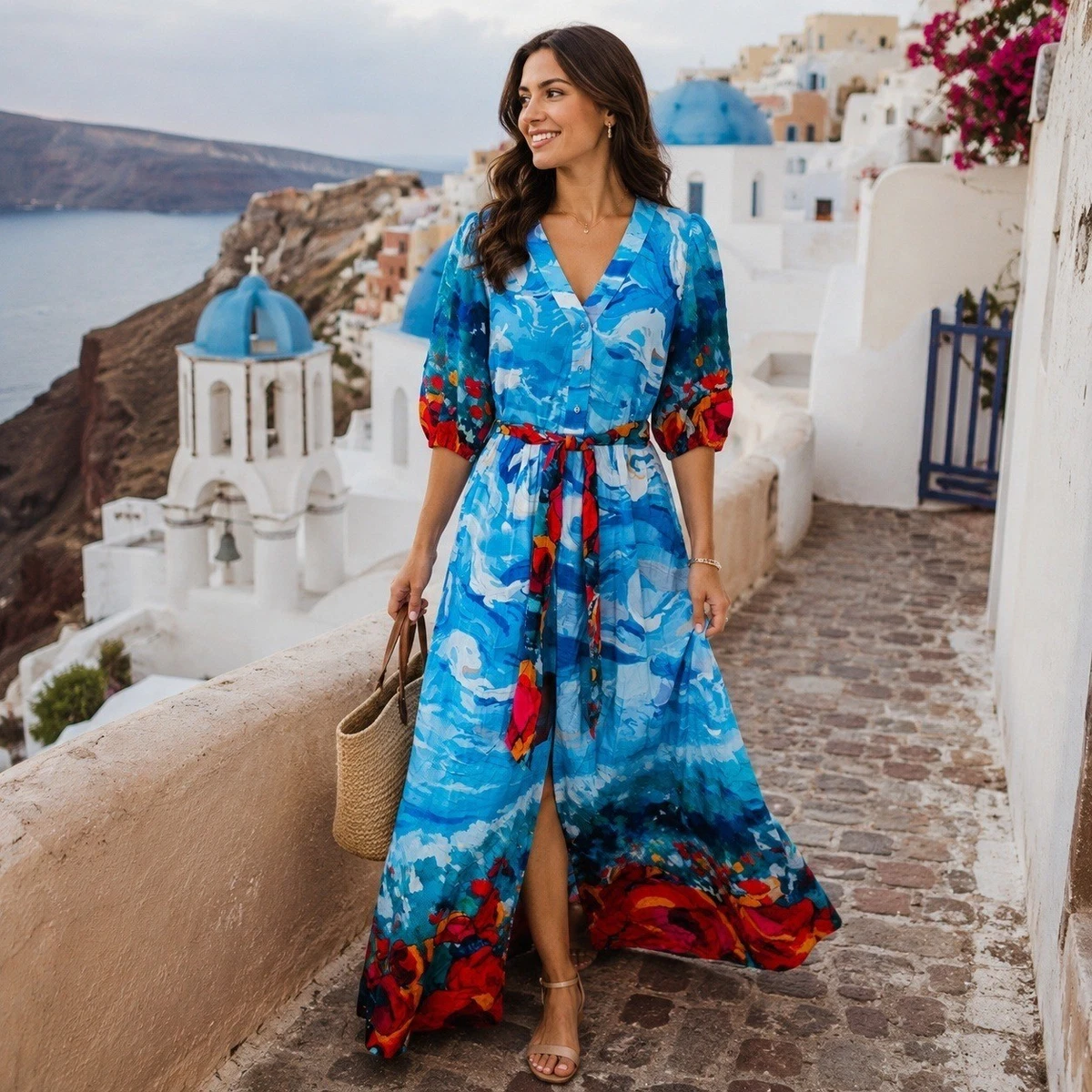 floral midi dress yellow Floral Tiered Ruffle Midi Dress