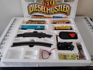 1980s  BACHMANN 50 DIESEL HUSTLER TRAIN SET HO SCALE  in Box