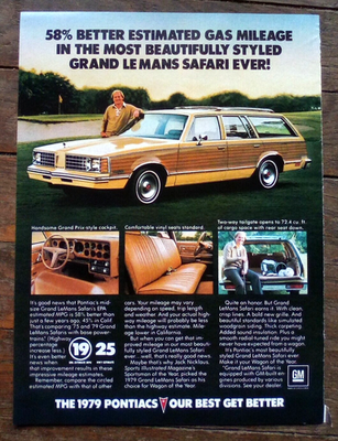 1979 Pontiac Grand LeMans Safari Station Wagon print ad | eBay