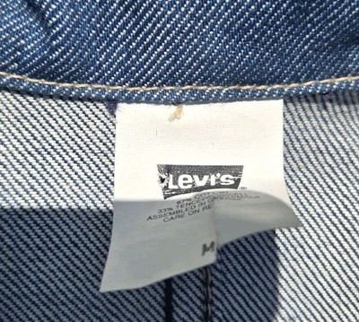 Levi's Jeans Long Denim Jacket Trench Swing Mackintosh Coat M