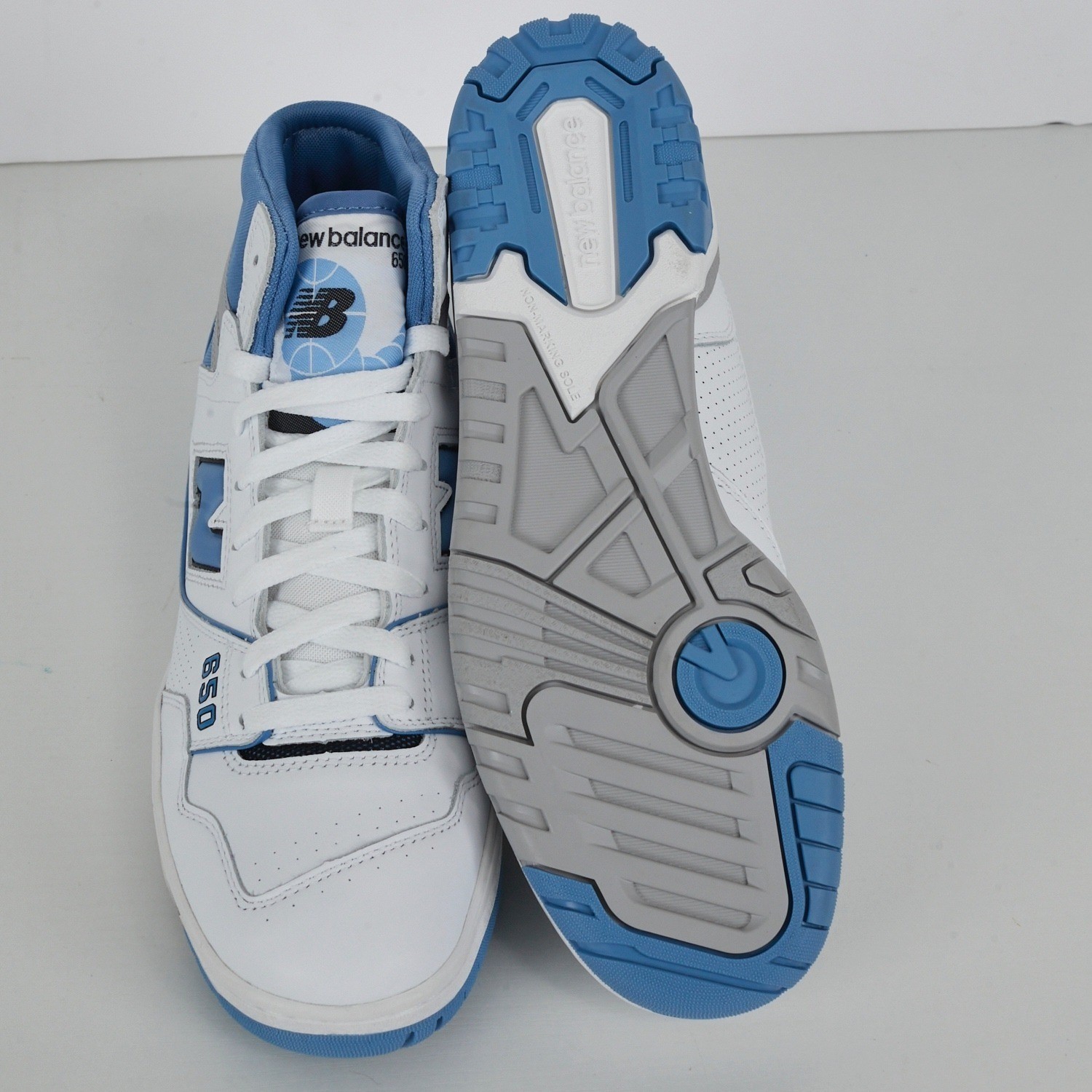 New Balance 650 High Top Sneakers White Light Blue Mens Size 10 D thumbnail 10
