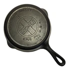 Vintage Griswold No 5 Cast Iron Skillet Slant Logo w/ Heat Ring 724 No Wobble
