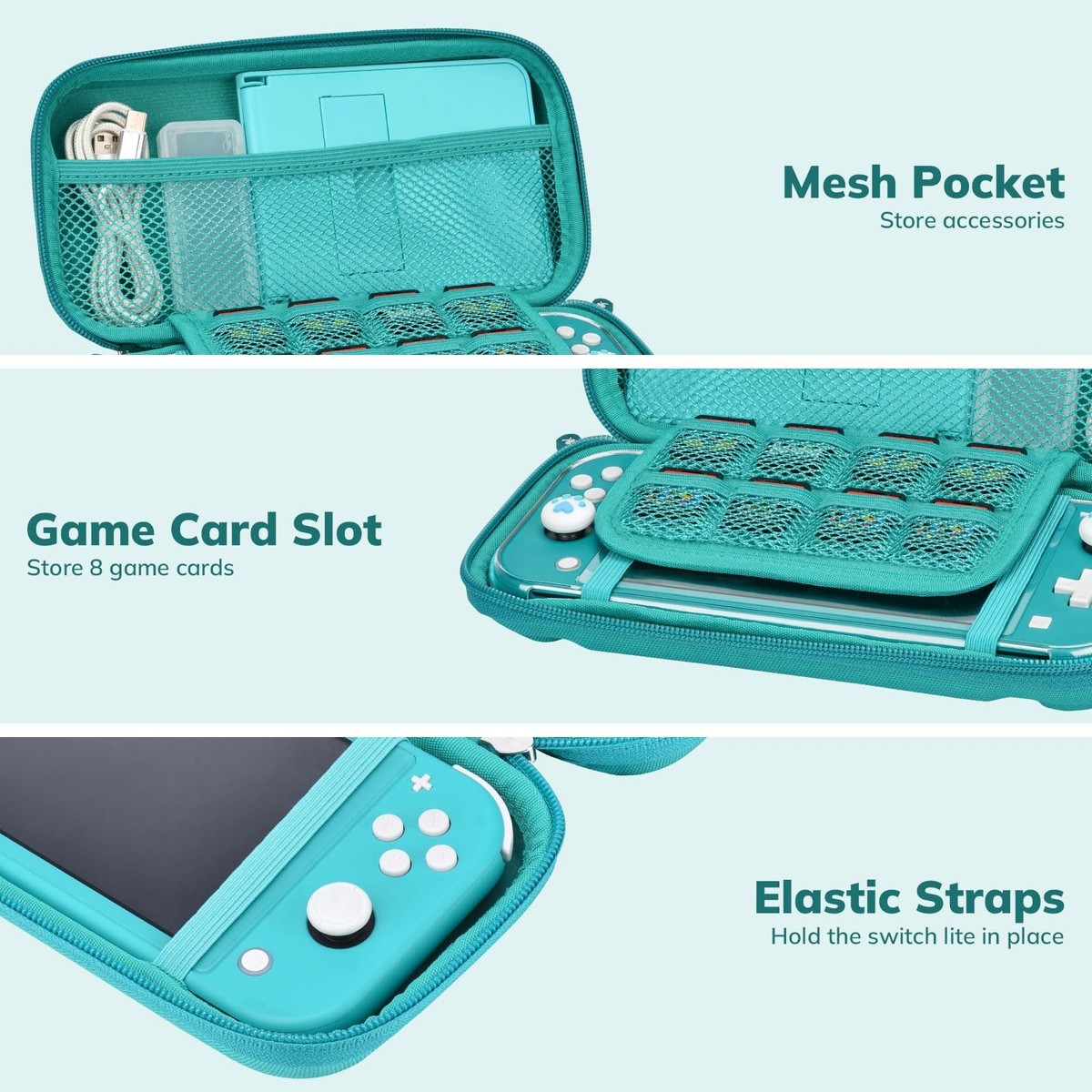 Younik Switch Lite Case, Portable Switch Lite Carrying Case, 14 in