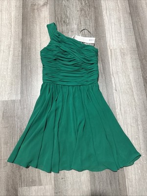 emerald green one shoulder cocktail dress One Shoulder Mother's Bride Dresses Ruffle Mother of The Groom Dresses for Women Satin Wedding Party Evening Gown main image 1