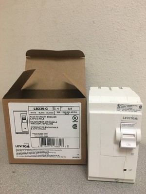 Leviton LB230-G Plug-On Mount GFCI Branch Circt Brkr 2-Pole 30-Amp 120/240-V-AC
