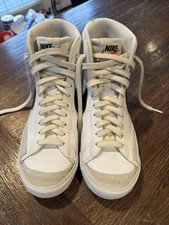 Nike Blazer Mid 77 White With Black High Top Sneakers Youth Size 5