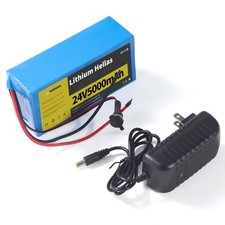 24V 5Ah Lithium Battery for Kid Ride on Toys with 29.4V 1A Charger, 1 Pack 500