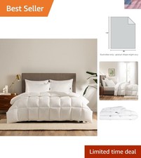 All Season Hypoallergenic Down Alternative Comforter King Cal King White