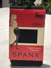 NWT Spanx Sara Blakely Tight End Tights Patterned Black Size A