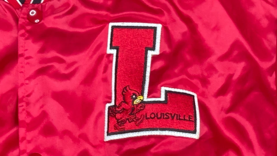 Swingster винтажный NCAA Louisville кардиналов атласный Bomber куртка размер XL - Изображение 4 из 4