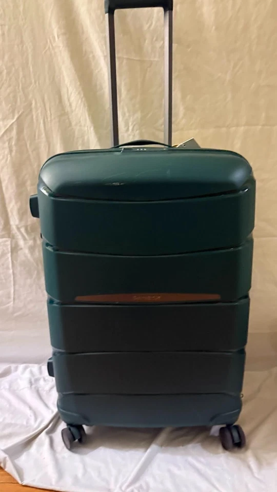 New Samsonite Outline Pro 25" Hard-Case Check In Spinner Luggage TSA Green Teal - Image 2 of 4