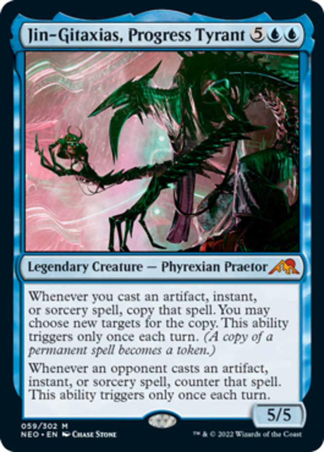 NM-Mint, English MTG Regular Jin-Gitaxias, Progress Tyrant Kamigawa: Neon Dynast