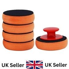 Image of Car Microfiber Polishing Pads with Handle Wax Applicator Foam Sponge Buffer