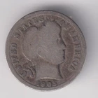 1905-P BARBER DIME 10¢ PHILADELPHIA MINT 90% SILVER COIN UNITED STATES AMERICA