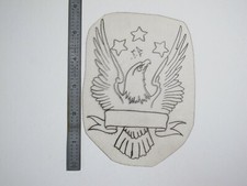 vtg 1960s Tattoo Flash acetate stencil Eagle and Stars signed EA1