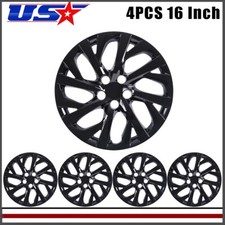 4pcs 16wheel Rim Cover Hubcaps For 2009-2025 Toyota Corolla Black Trim Rings