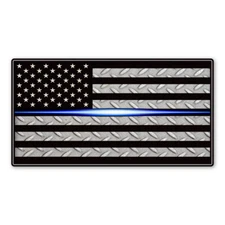 Mini Thin Blue Line (Laser) Flag Magnet