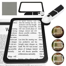 5X Page Magnifying Glass with 3 Lighting Modes for Reading & Low Vision Seniors