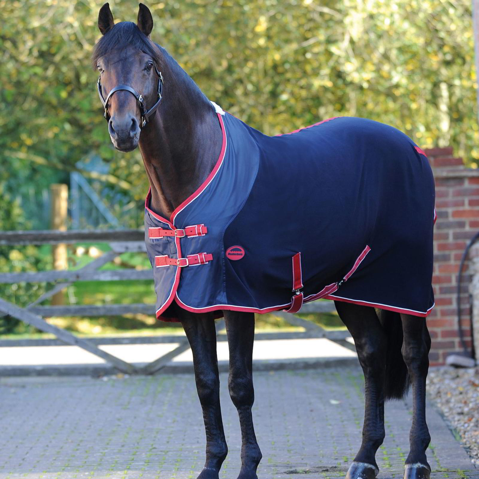 WeatherBeeta Fleece Cooler Standard Neck Rug Navy/Red/White eBay