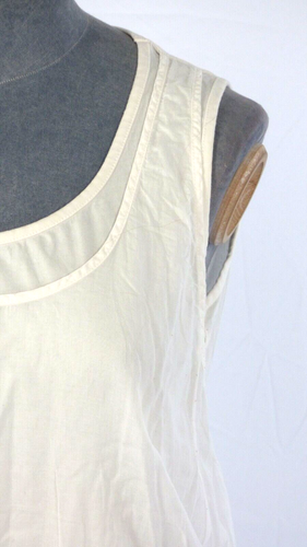 James Lakeland Quirky Top White Sleeveless Cotton Lycra Unusual Draped UK 12 - Picture 5 of 11