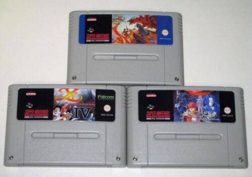 *Versión PAL* YS III + IV + V 3 4 5 Juegos en inglés para SNES