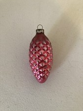 Pink Pinecone Christmas Ornament Pink Pinecone 4 Inches Vintage