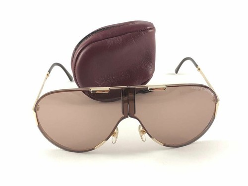 VINTAGE PORSCHE DESIGN FOLDABLE 5629 40 GOLD FRAME ROSE LENS 1980S LARGE AUSTRIA - Picture 6 of 12