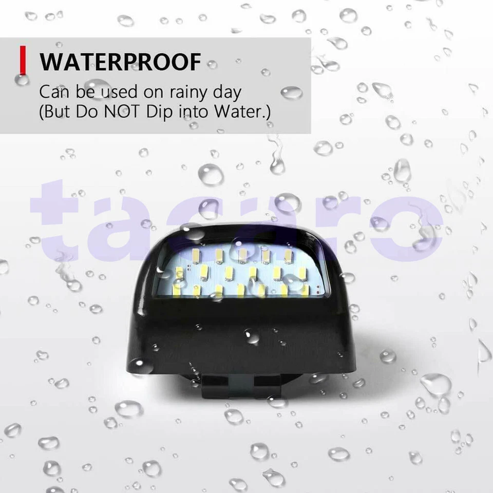 Kit de luces de matrícula de 2 piezas para camioneta Chevy GMC 99-14 Silverado Sierra Foto 3 de 4