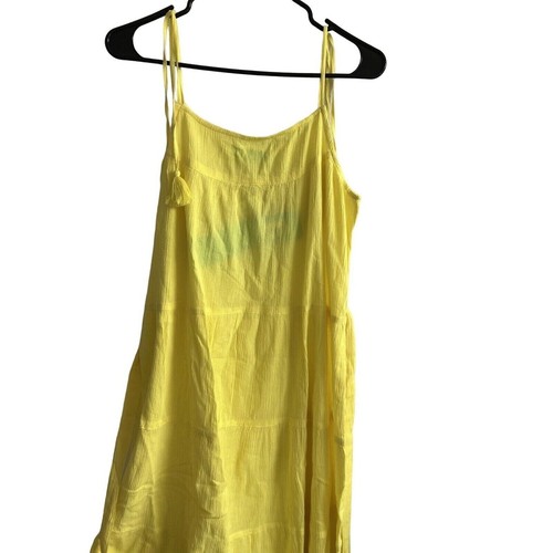 Melissa Odabash Swim Beach Dress Womens Medium Fru Lemon Yellow Tiny Flaw - Picture 10 of 11