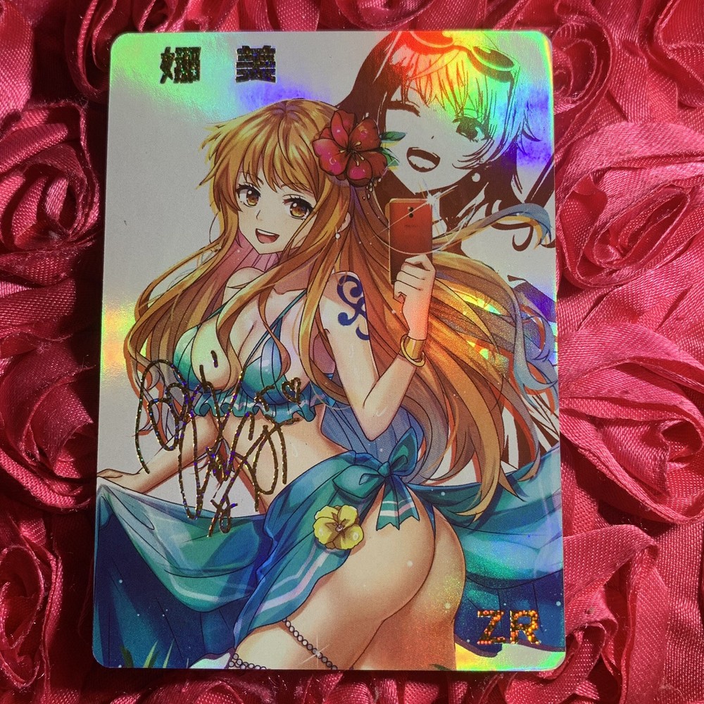 NAMI ONE PIECE Goddess ZR Portrait Waifu Anime Holo Girl Card