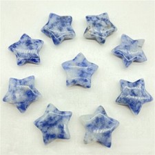 100pcs Natural Sodalite Stone Healing Star Shaped Gemstone Reiki for Home Decor