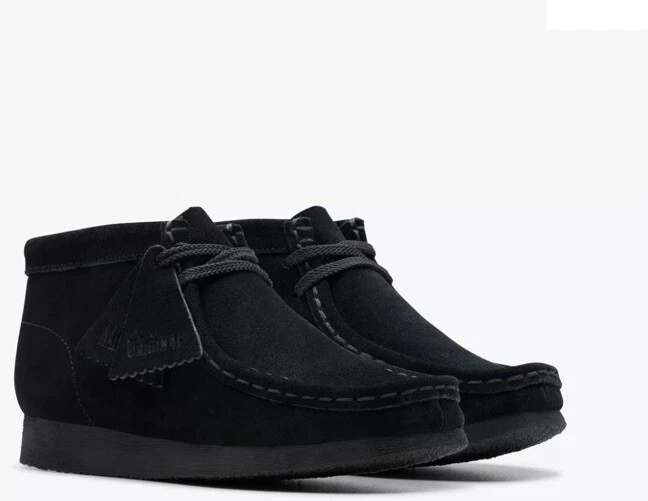 Clarks Wallabee Boot O stivali neri in pelle scamosciata taglia UK 2 5 G EUR 35. Bambini